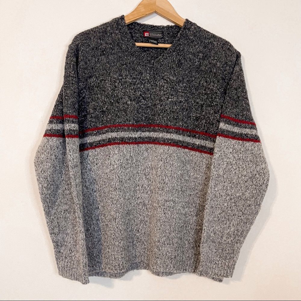 Vintage Industrial Exchange Wool Blend V-Neck‎ Sweater Size L